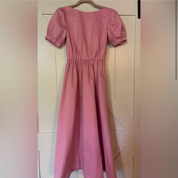 Staud pink Alix Cotton blend faille maxi dress - Picture 4 of 7